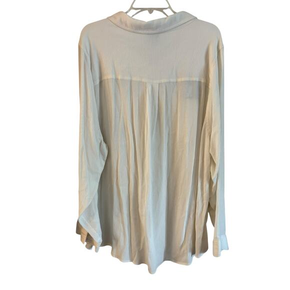 Torrid Disney Pixar Monsters Inc White Button Up Long Sleeve Shirt Size 3X - Picture 4 of 6